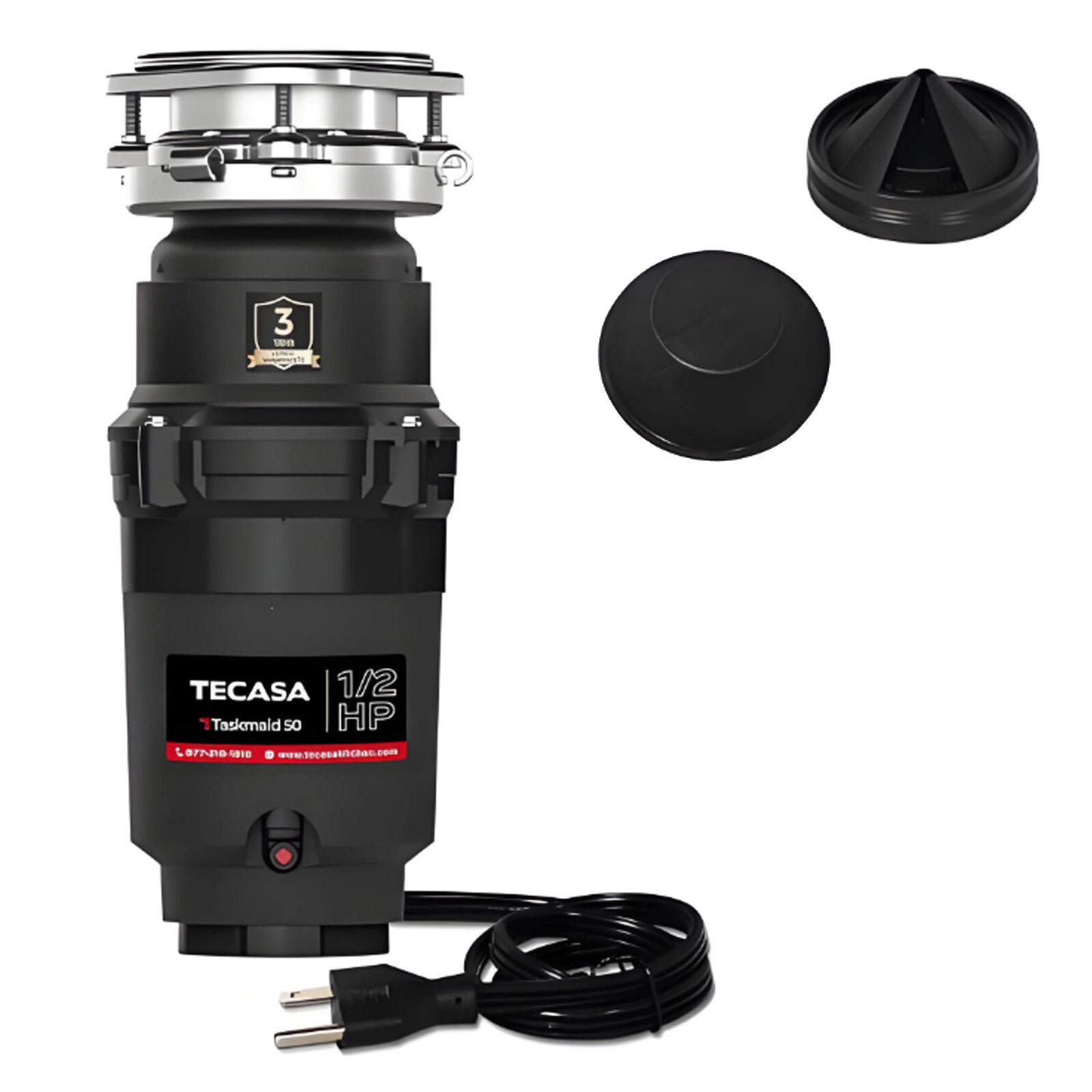 TECASA Garbage Disposal Anti-Jam Stainless Steel -1/2HP, 3/4HP, NEW in the Box