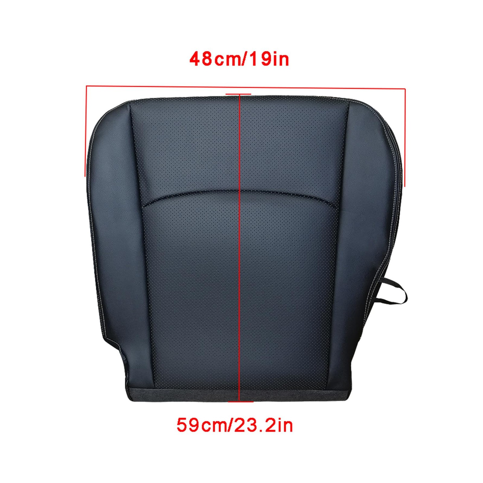 Black Seat Cover Driver Side Bottom Replacement for 2013-2018 Ram 1500 2500 3500