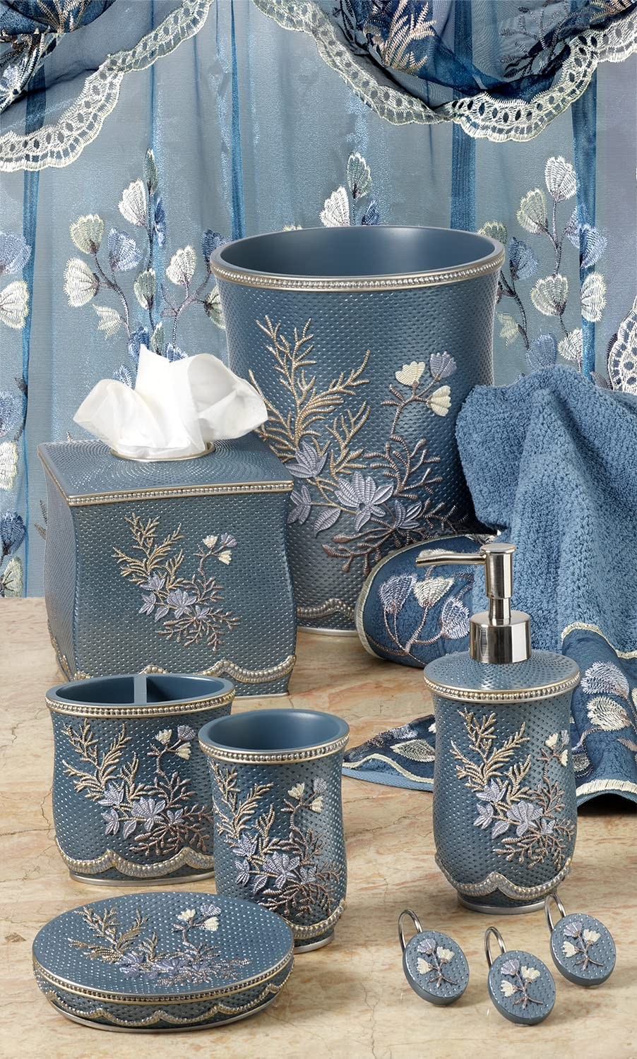 Zahari Home Capri Stylish Soap Dispenser Set – Modern Print Design for Kitchen a