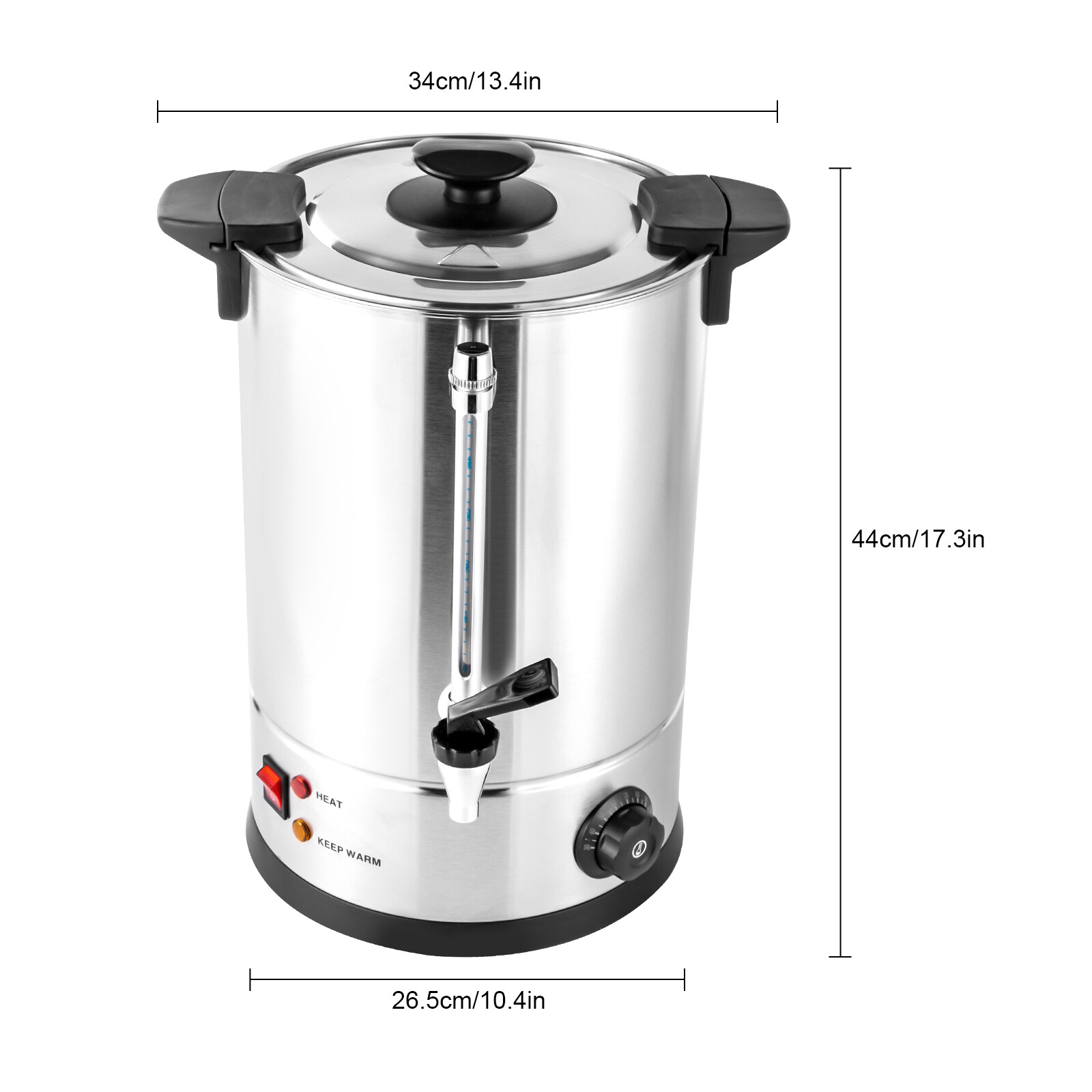 Commercial Grade Stainless Steel 12L Coffee Urn Coffee Maker Hot Water Urn Home
