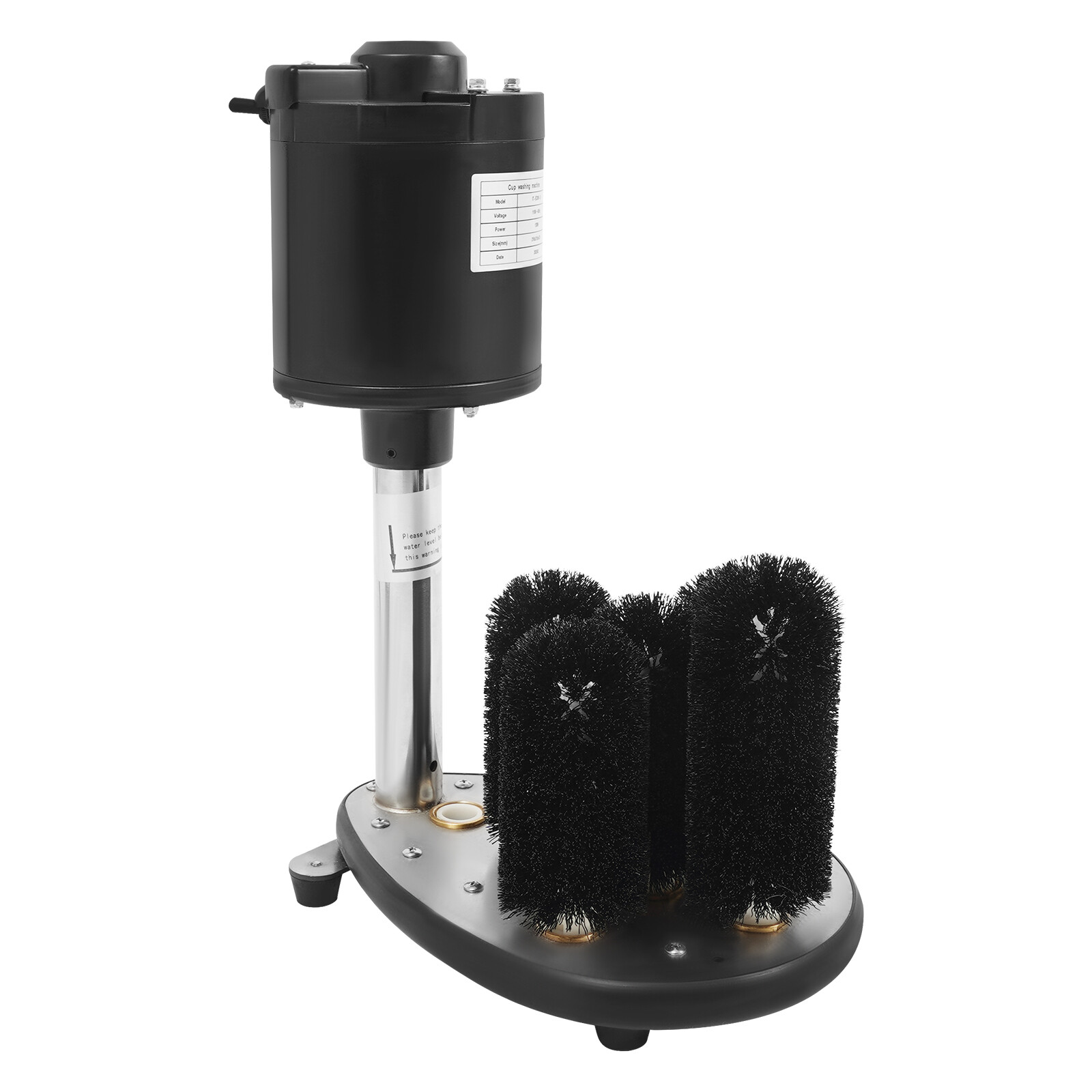 Electric Glass Washer 5-Brush Electric Commercial Wine Glass Cleaning Machine