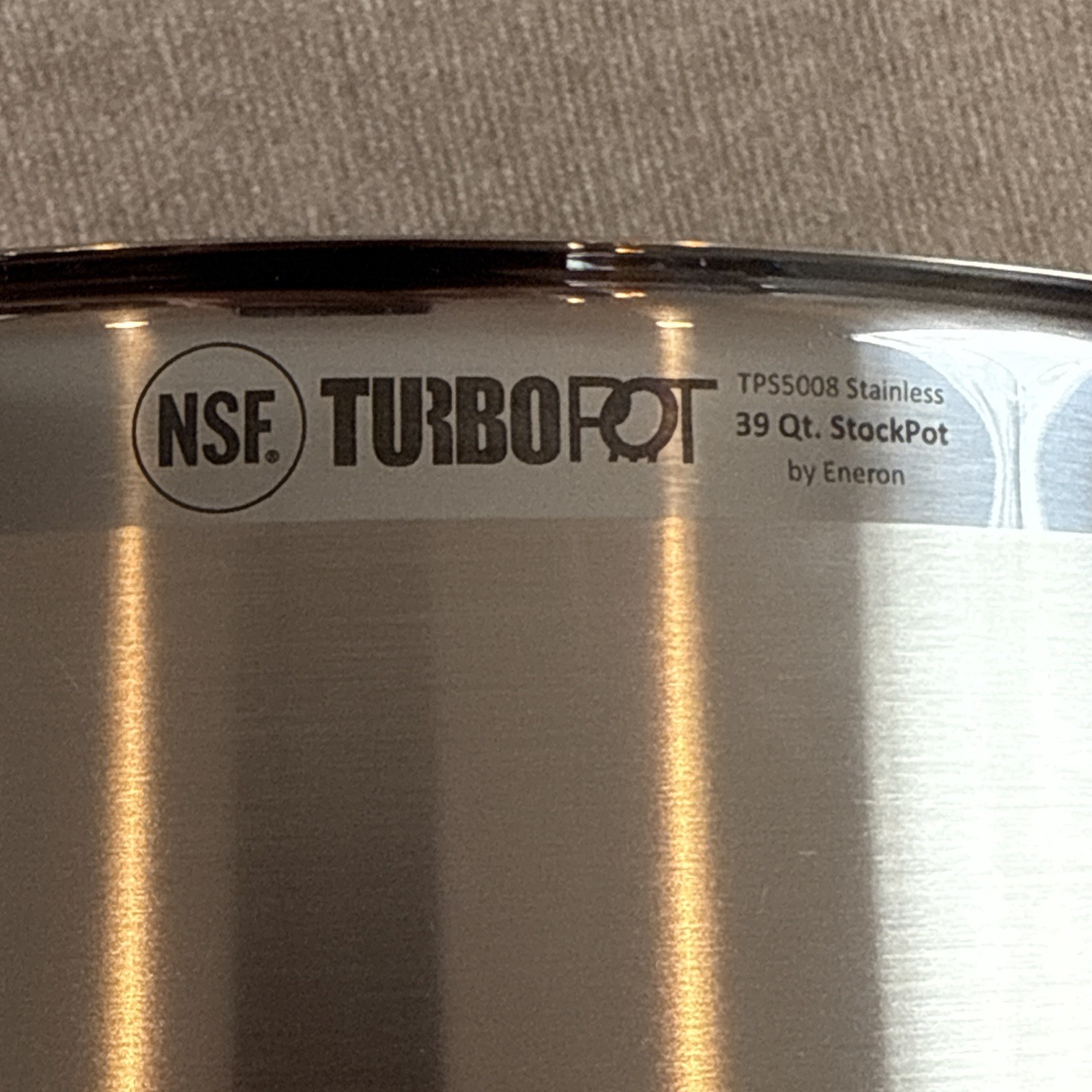 New Eneron Turbo Pot 39 Qt Stock Pot w/Lid Commercial Restaurant Stainless Steel