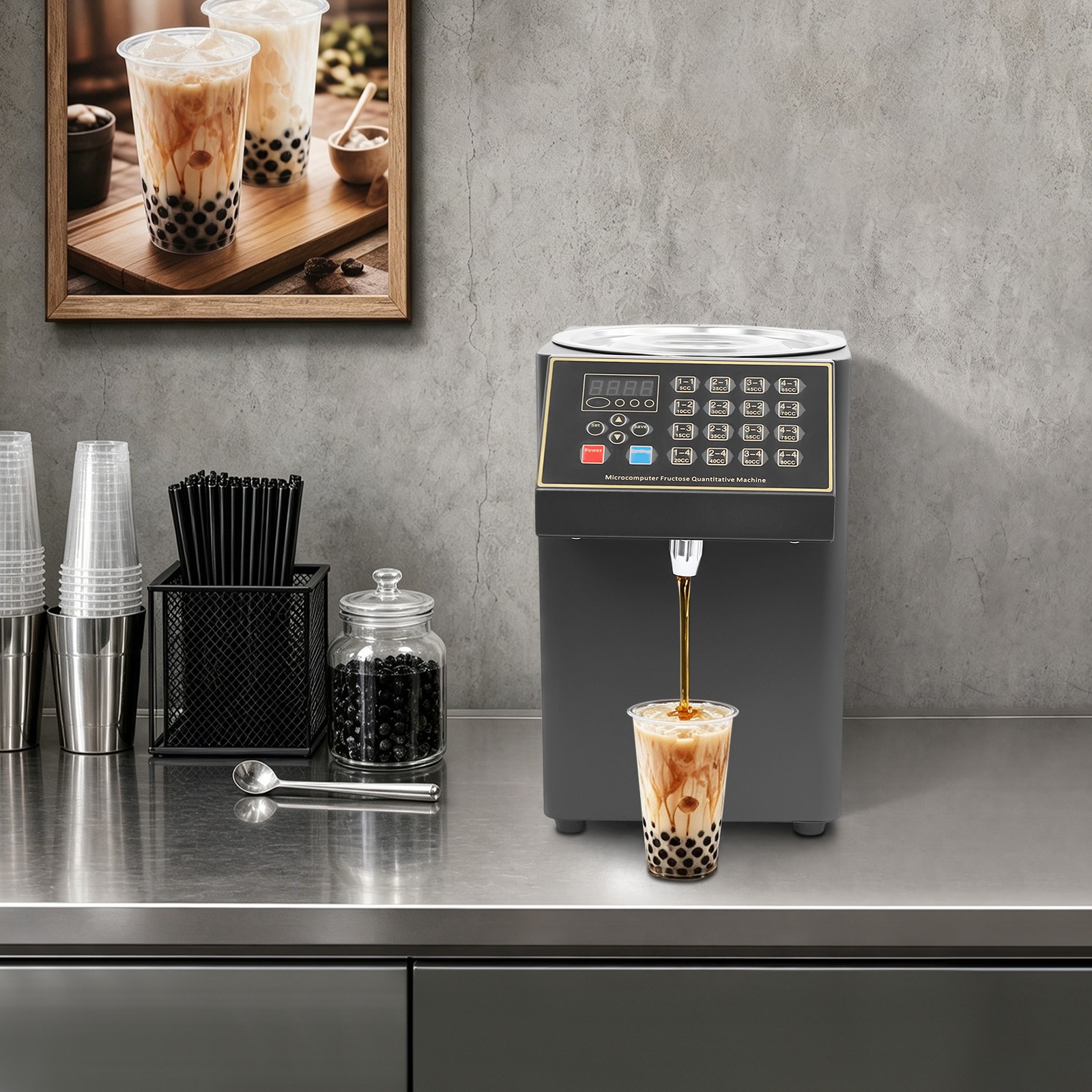 Fructose Quantitative Machine Fructose Dispenser For Commercial Bubble Tea 200W.