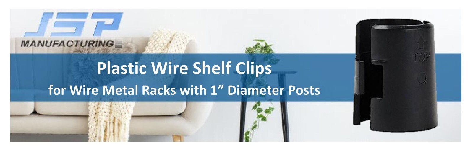 1″ Diameter Wire Shelf Clips Shelving Split Sleeves Lock Locking Plastic 16 pair