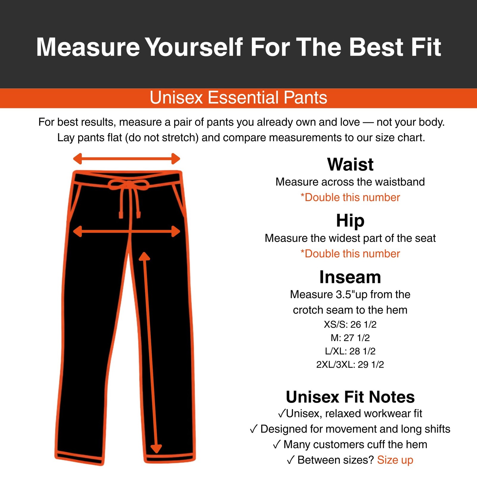 Essential Pants (Black, X-Large) | Premium Chef Pants, Unisex Pants for Men a…