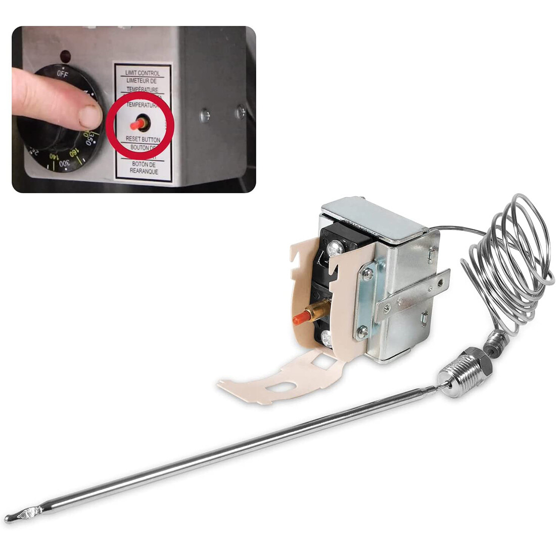 PP10084 High Limit Switch for Pitco Gas Fryers Safety Thermostat 35C+ 45C+ 65C+