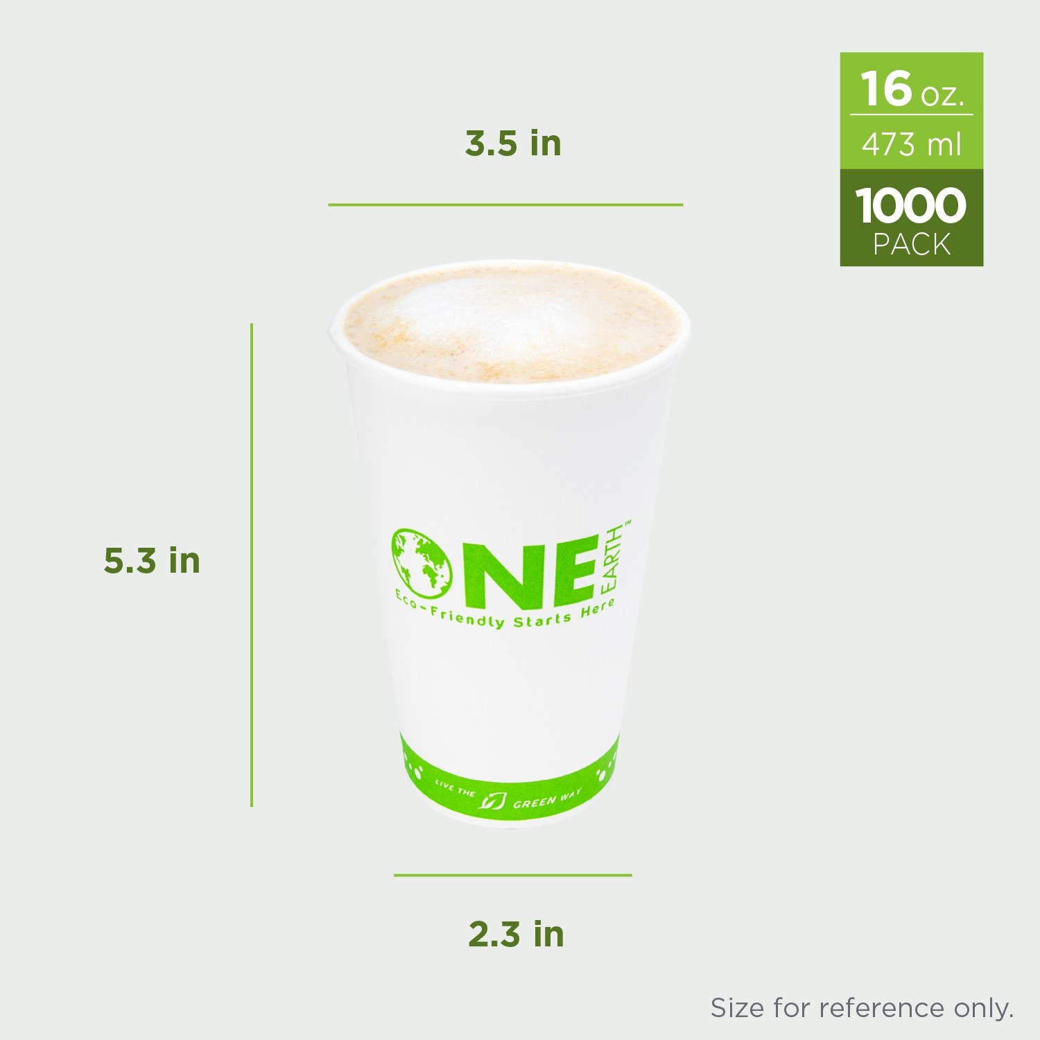 Karat Earth 16oz Eco-Friendly Paper Hot Cups (90mm) – 1,000ct, KE-K516