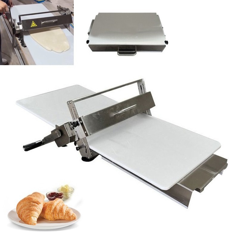 1-25mm Croissant Dough Press Machine Manual Pastry Dough Sheeter Dough Roller