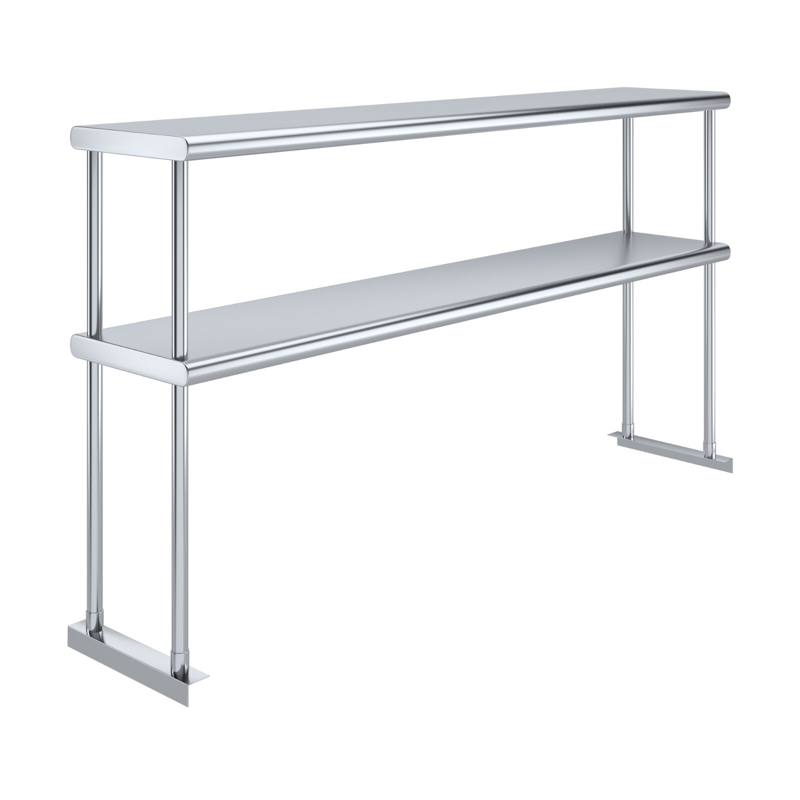 12 in. x 60 in. AmGood Stainless Steel Double Deck Over Shelf