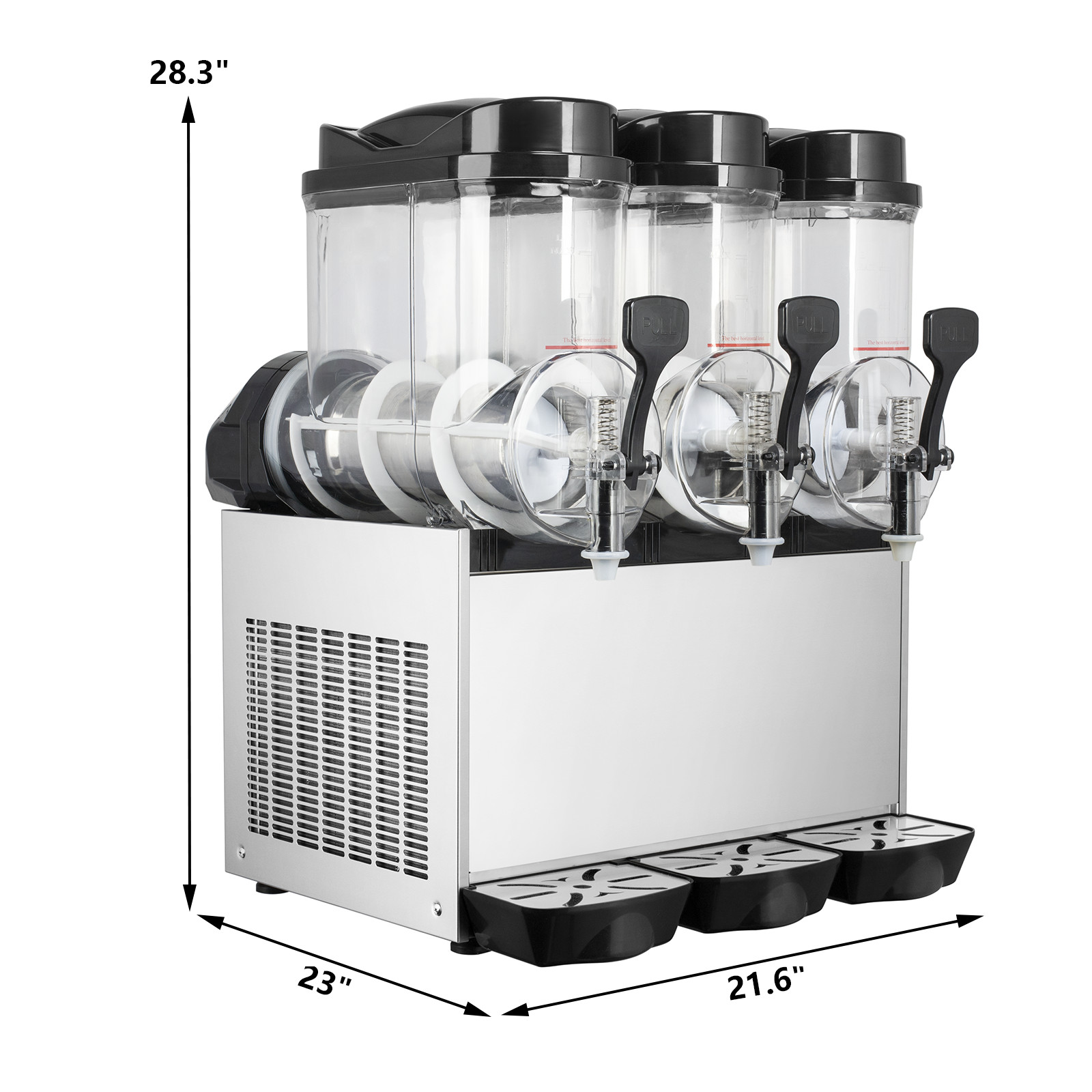 TECSPACE Commercial 1/2/3 Tank 15/30/45L Frozen Drink Slushy Making Machine USA
