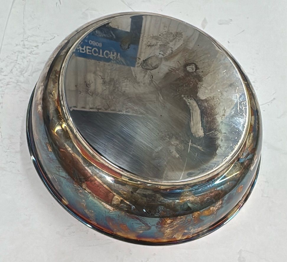 Vintage Stainless Steel Mixing Bowl 10 Inch Diameter Medium Depth Silver Used