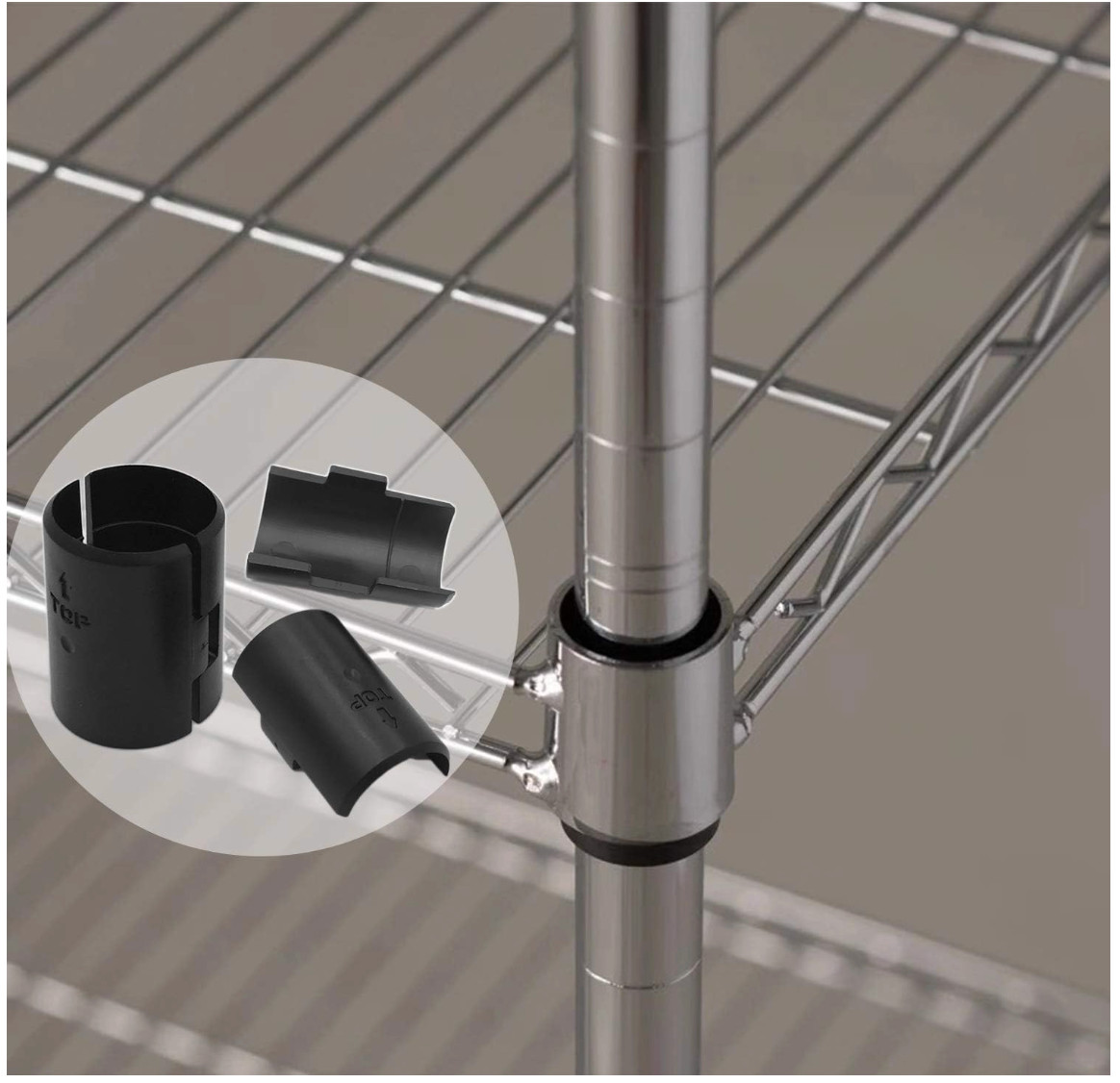 Wire Shelf Clips 40 Packs Wire Shelving Shelf Lock Clips for 1 Post Shelving….