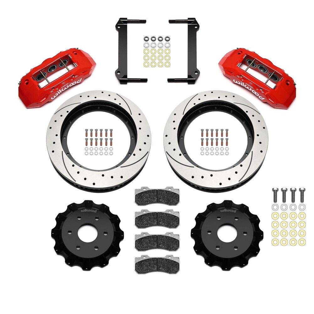 Wilwood disc brake kit, 16″ Rotors 6 piston front, 14.25″ rotors, 4 piston rear