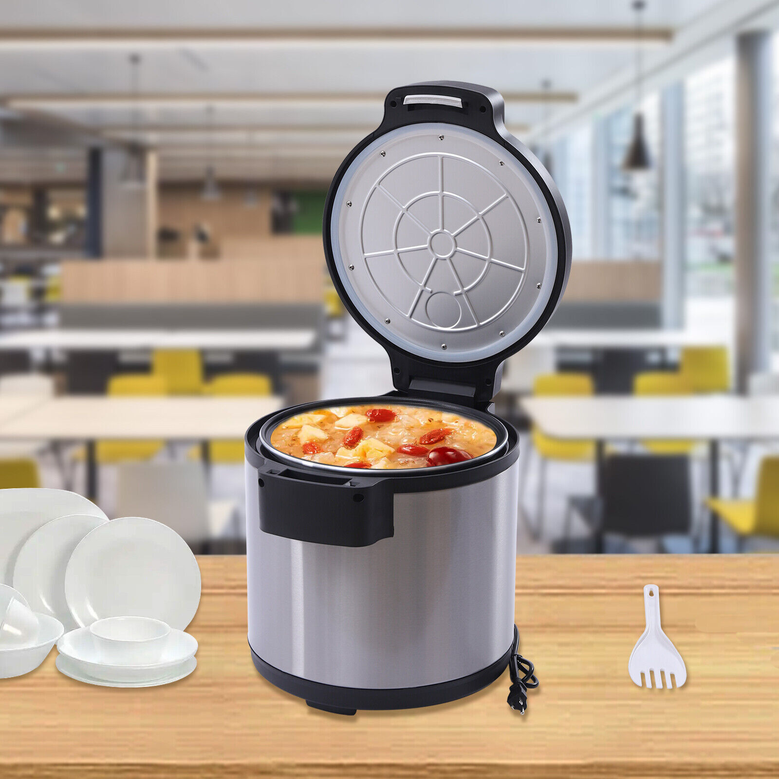 Modern 19L/20Qt Electric Rice Warmer Commercial Rice Warmer with Rice Scoop