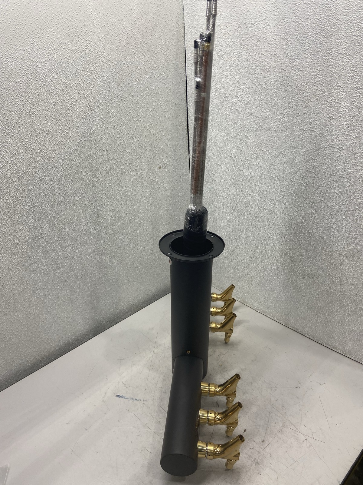 Micro Matic Metropolis “T” Tower 6 Faucet Powder Coat Matte Black METRO-T-6MBKR