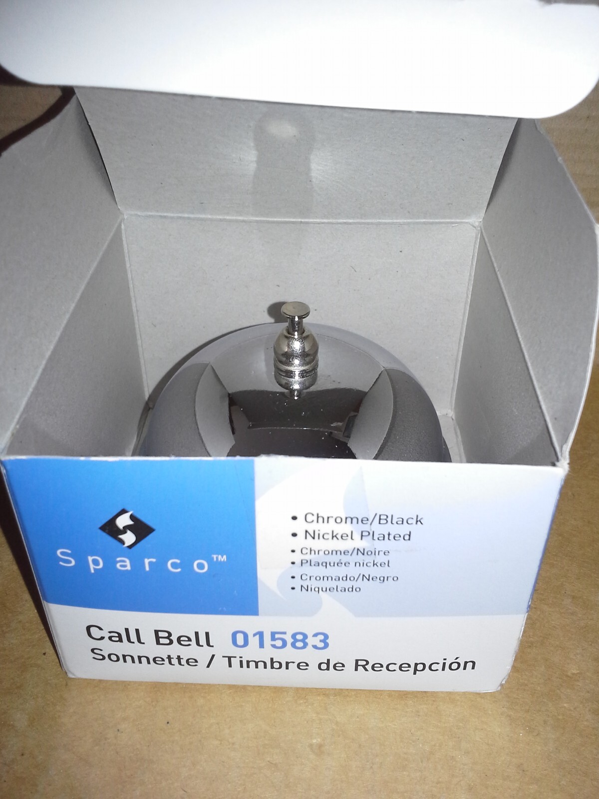 Sparco SPR01583 Nickel Plated Call Bell. Open box