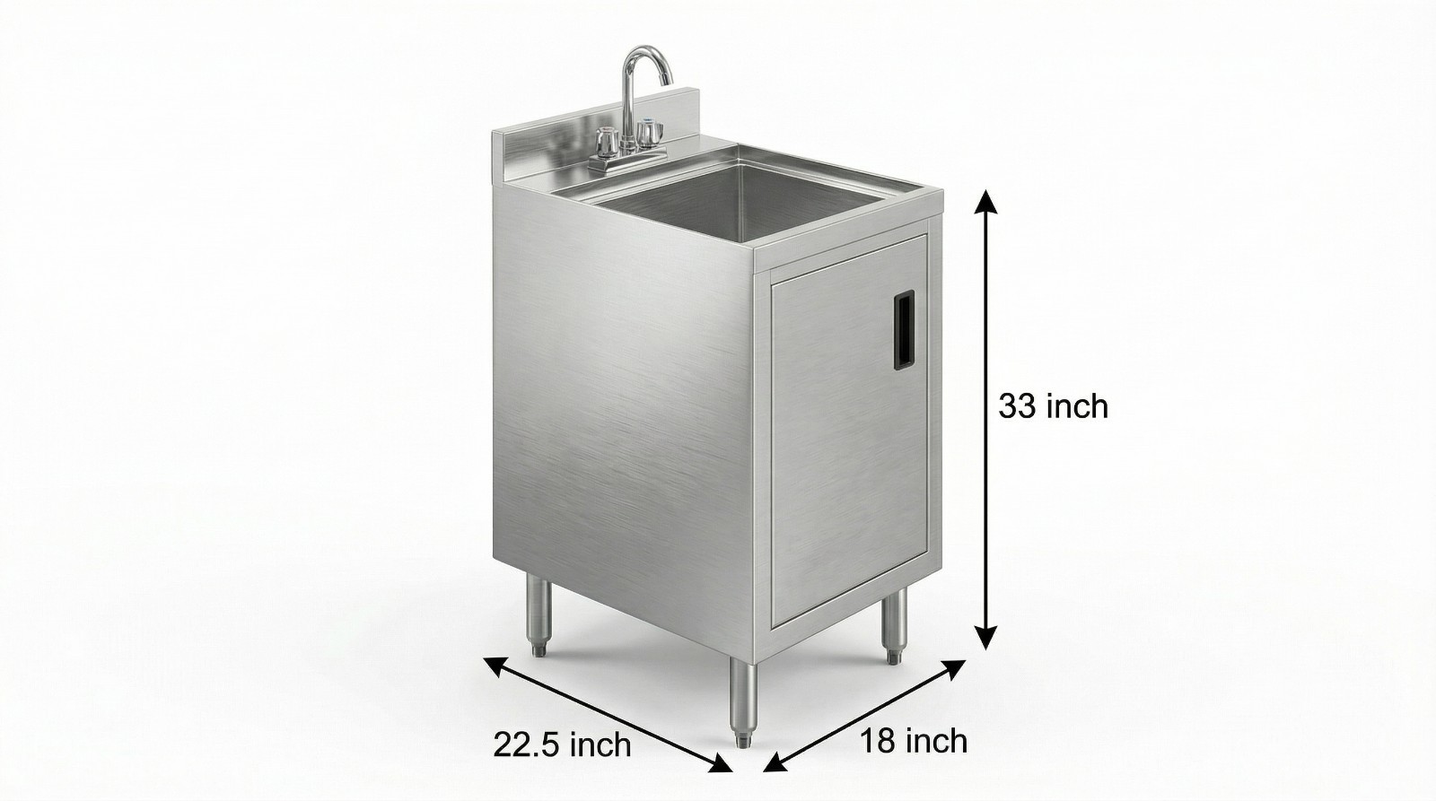22.5 in. Underbar Hand Sink with Cabinet – 22 1/2 in x 18 in. x 30 in.