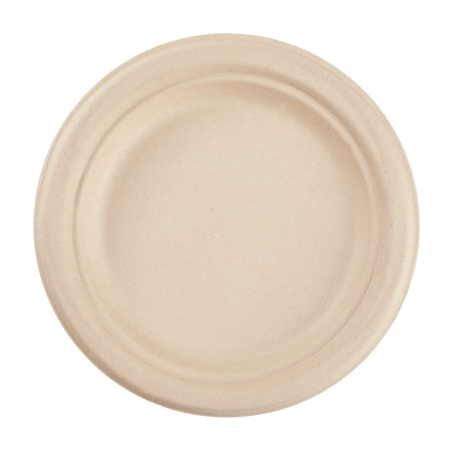 Karat Earth 7» PFAS Free Bagasse Round Plates, Natural – 1000 ct,KE-BPR07N-1CFF