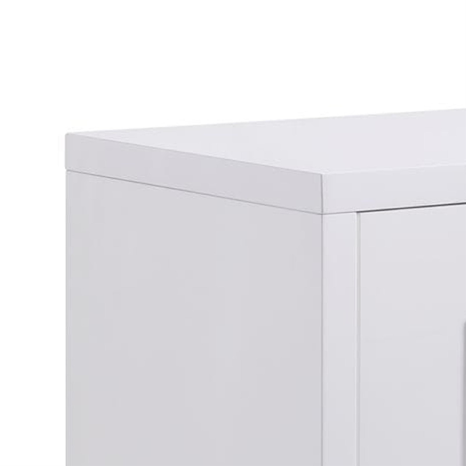 Cid Laha Sideboard Buffet Cabinet-79 Inch-4 Doors-White-Champagne Gold