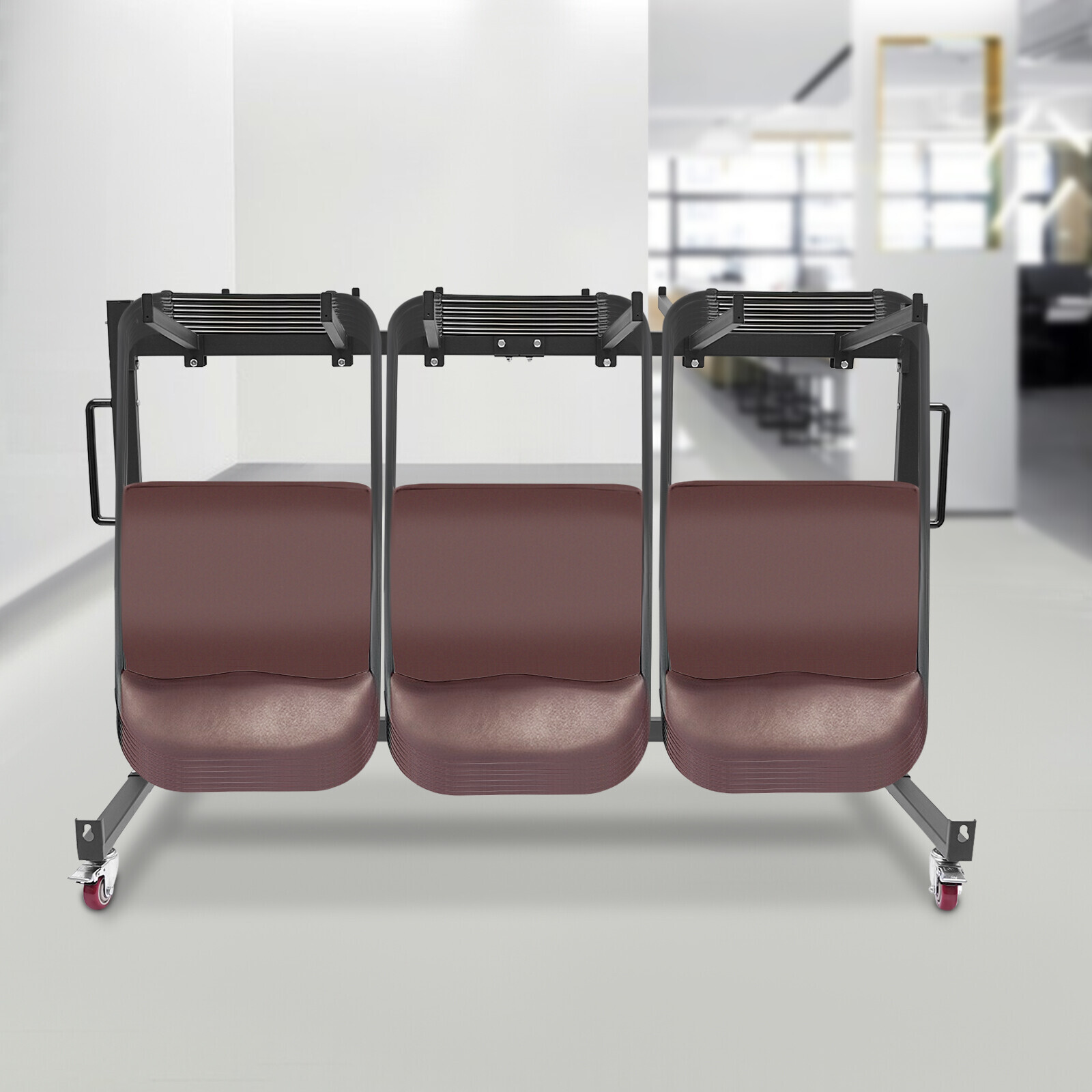 Folding Chair Rack Dolly Cart Table Storage Rack Desk Chairs Cart Trolley 42pcs