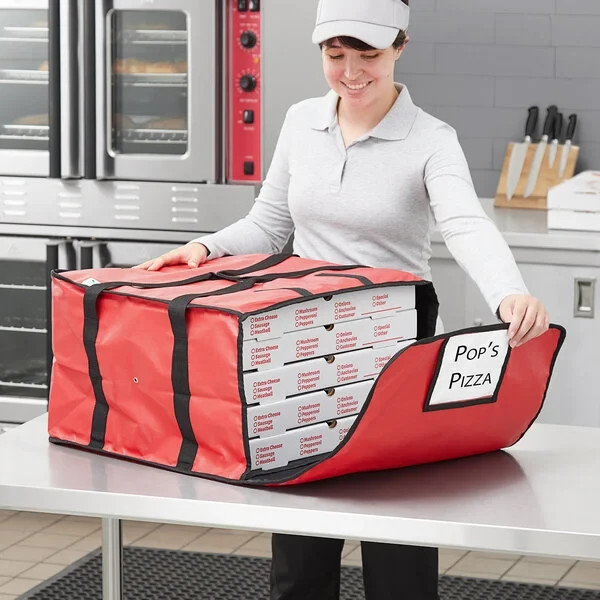 QUALITY Insulated Food Delivery Bag HOLDS 5 16″ PIZZA