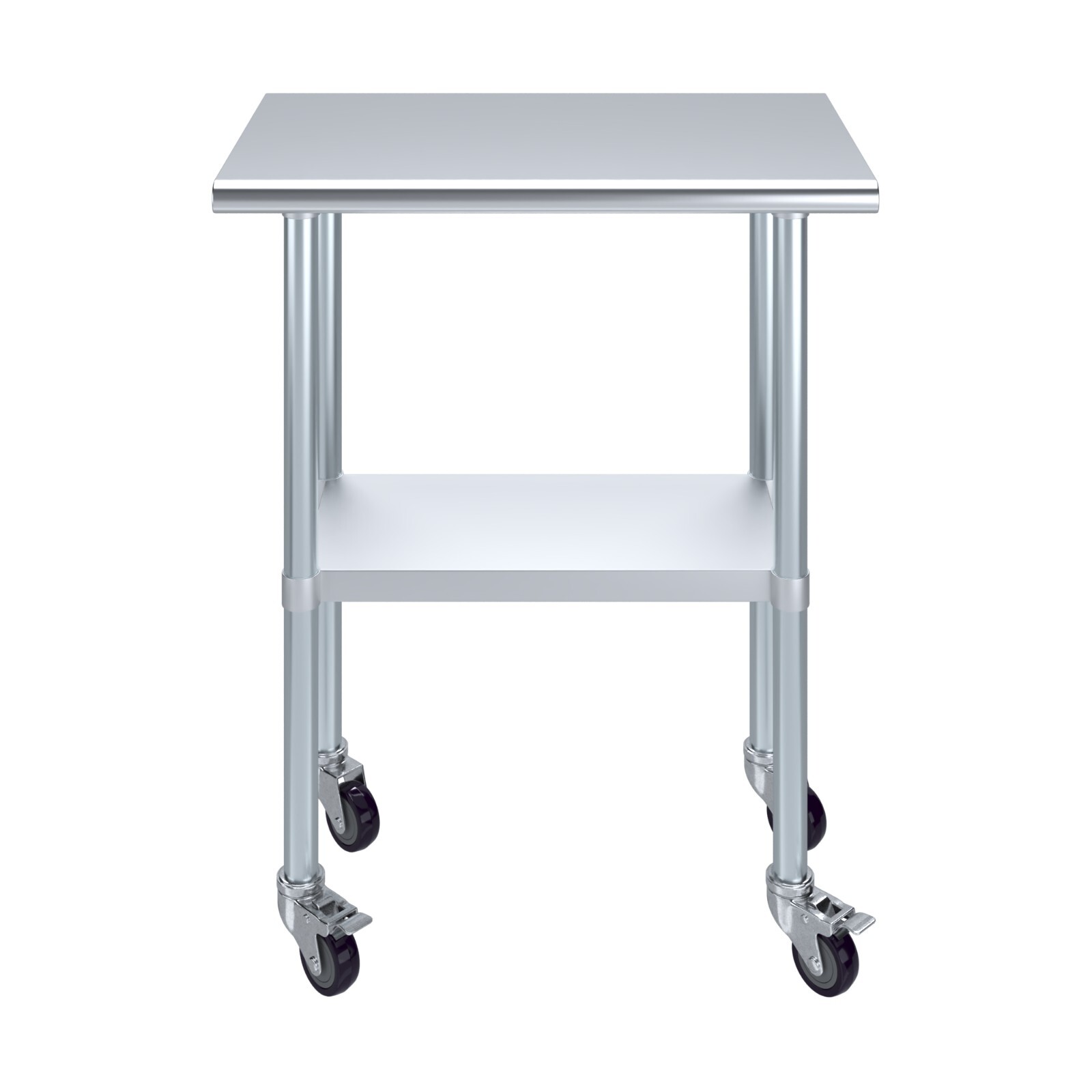 18″ X 30″ Stainless Steel Table With Wheels NSF Prep Metal Work Table Casters ||