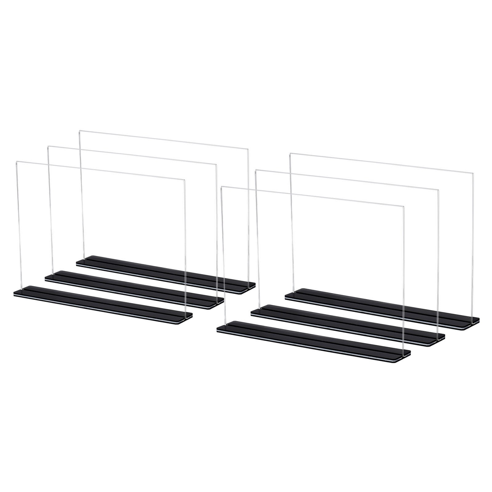 6pcs 8.5×11 Inches Acrylic Sign Holder Horizontal Menu Display Stand Clear