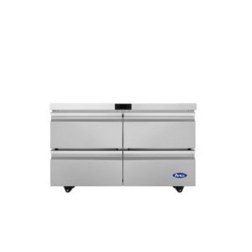 Atosa 48″ Under Counter Refrigerator, 4 Drawers, Casters, AUR48D4, Free LiftGate