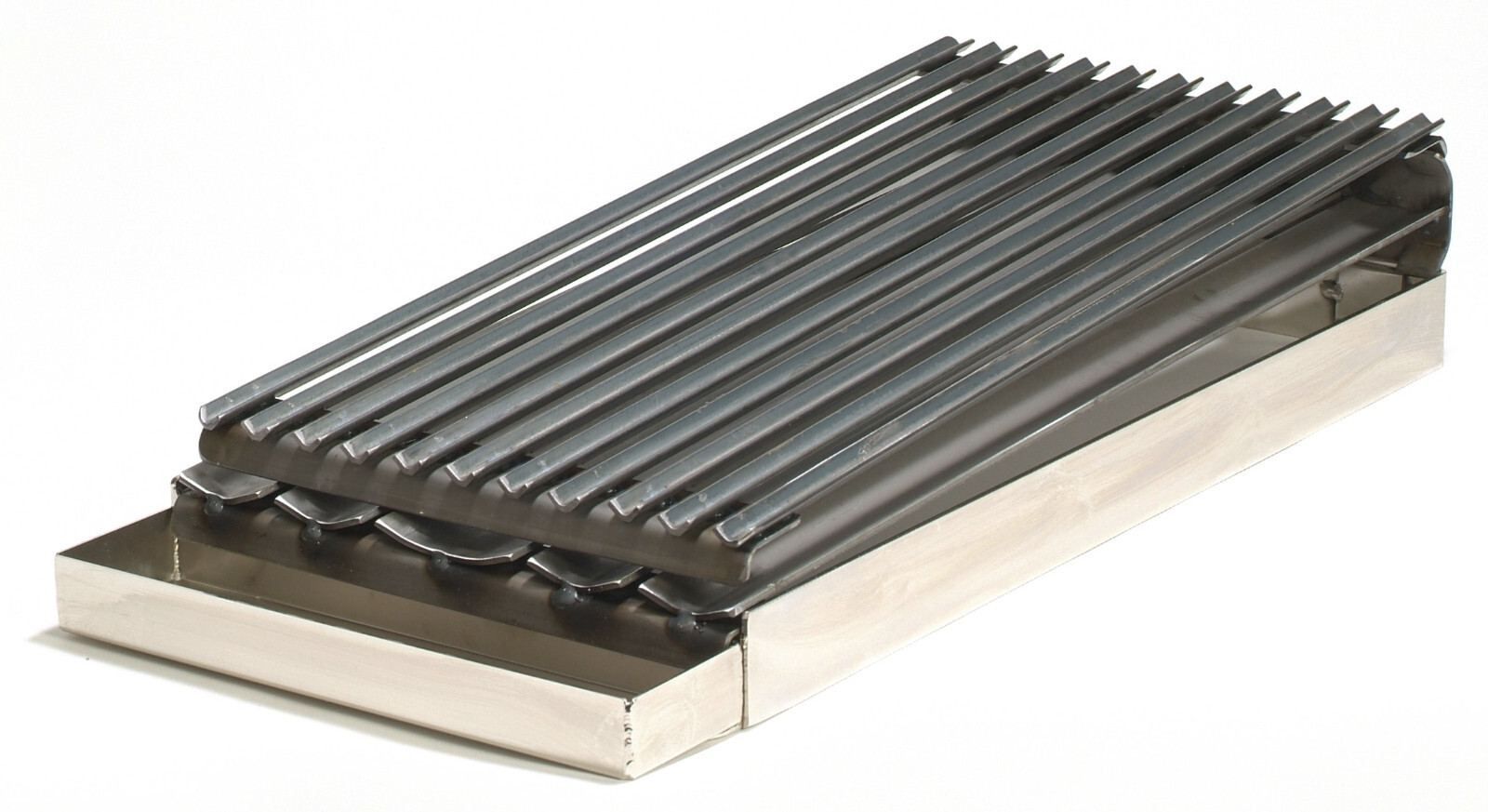 New, 2-Burner Lift-off Broiler Top with Grease Tray, 12″x24″