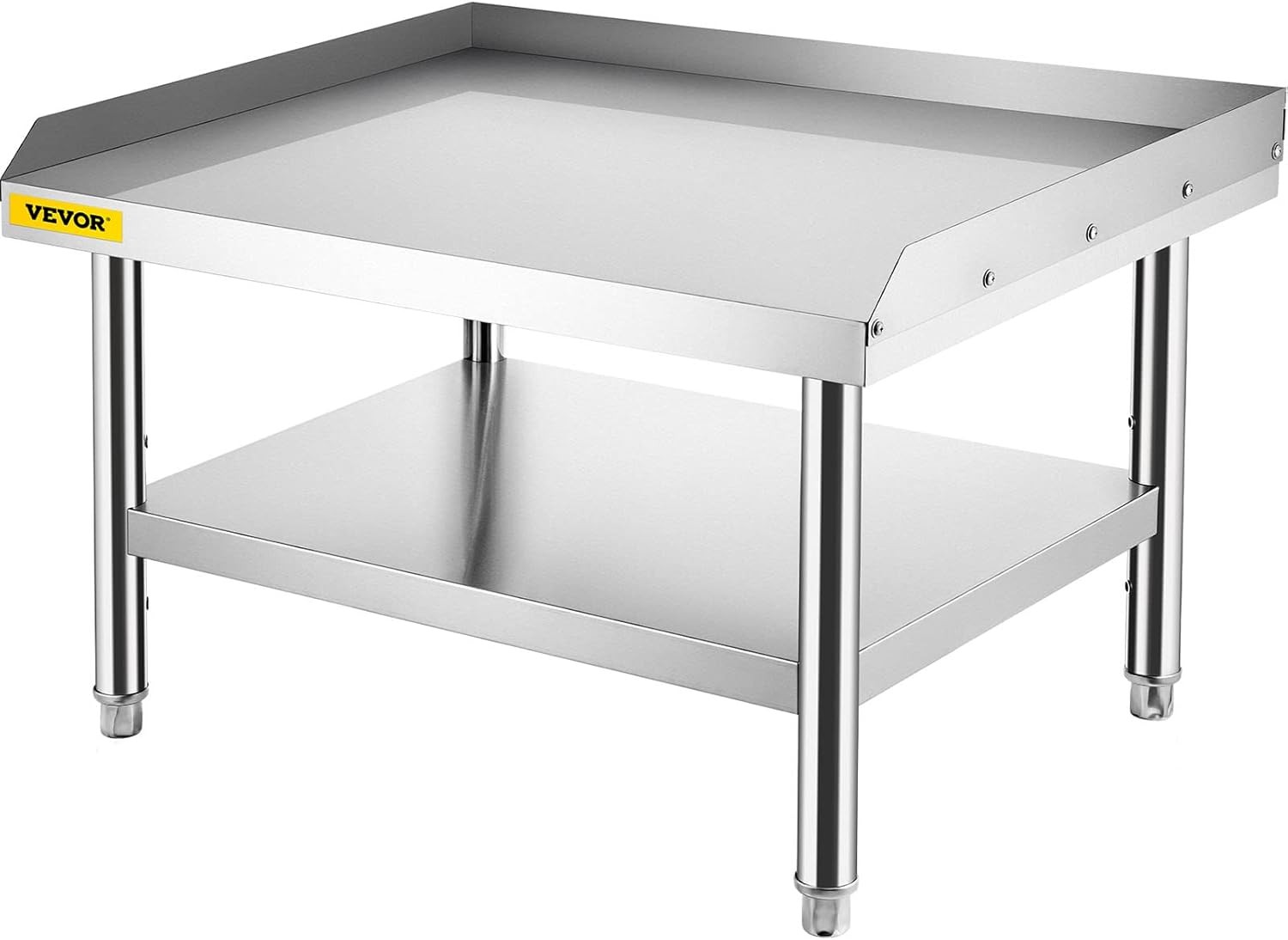 Stainless Table 36 x 30 x 24″Stainless Steel Equipment Grill Stand with Adjustab