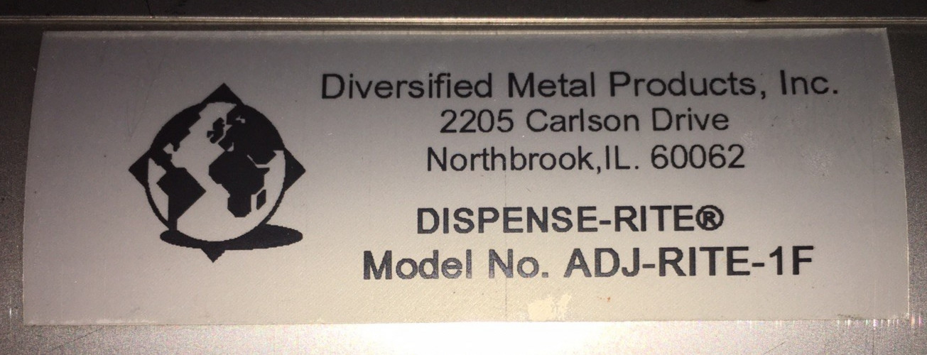 Dispense-Rite ADJ-RITE-1F 25″ Stainless Steel In-Counter Cup Dispenser