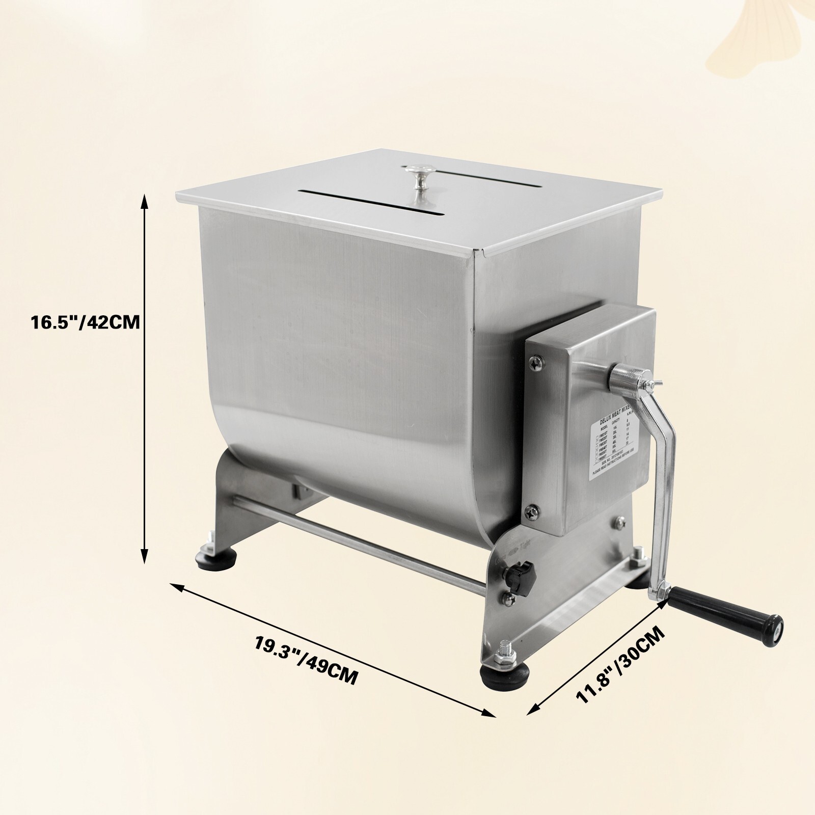 Hakka Tilt Tank Stand Mixer 30lbs 15L Food Mixing Sausage Processor Hopper