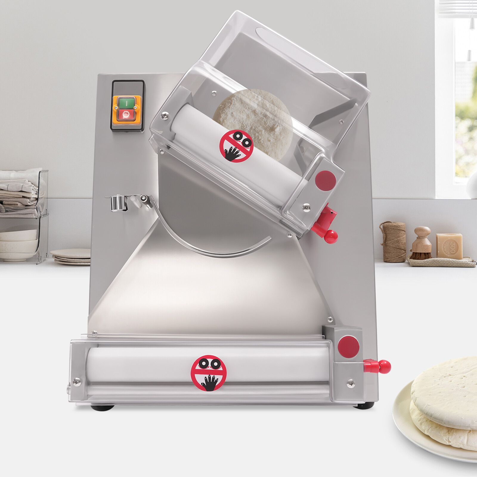 4-16″ Commercial Electric Pizza Dough Roller Sheeter Pastry Press Making Machine