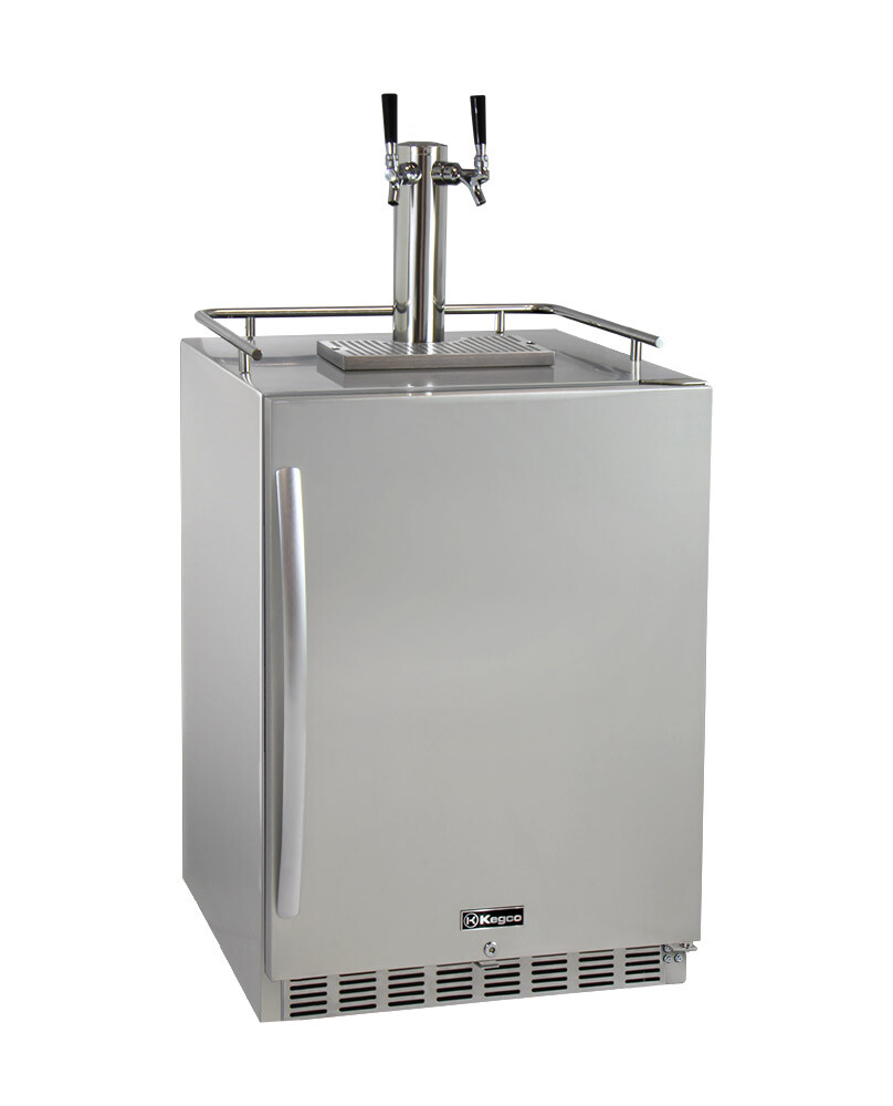 Kegco HK38SSU-2 2-Tap Outdoor Built-In Kegerator w/Premium Dispense Kit