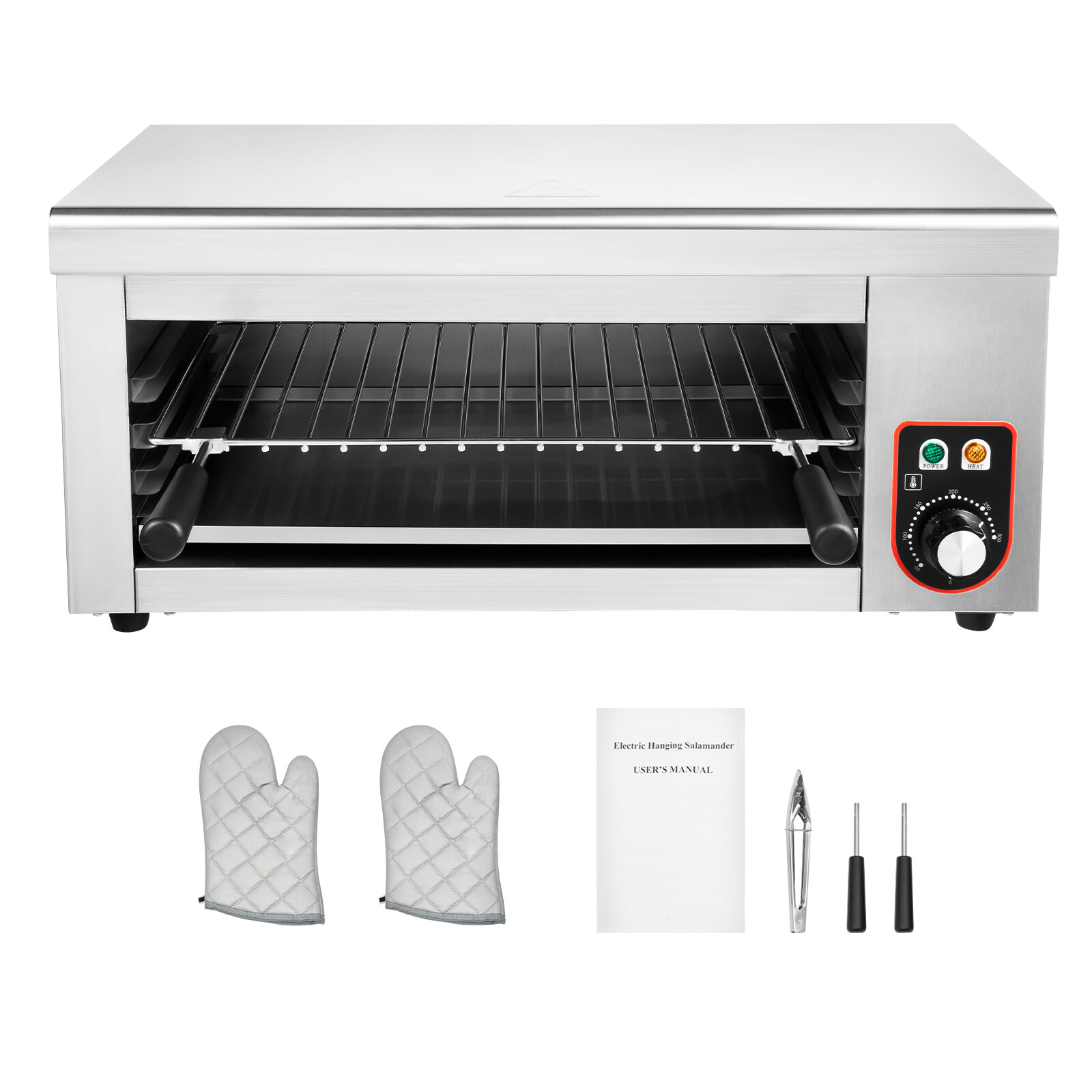 1500W Commercial Electric Wall-mounted Cheese Melter Salamander Broiler BBQ Gril