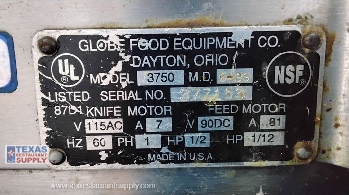 Globe 3750 12″ Blade Semi Automatic Deli Slicer