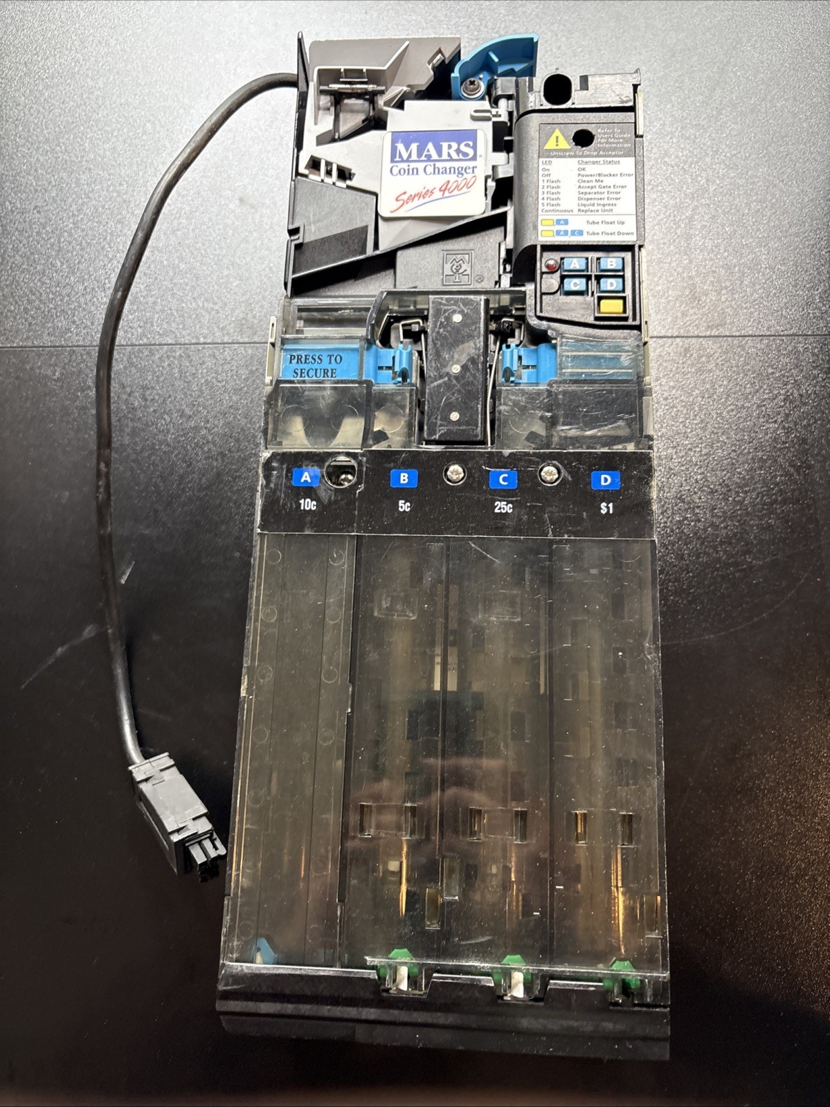 MARS Mei VN4510 MDB 24v 4 Tube Coin Changer for Vending Machine