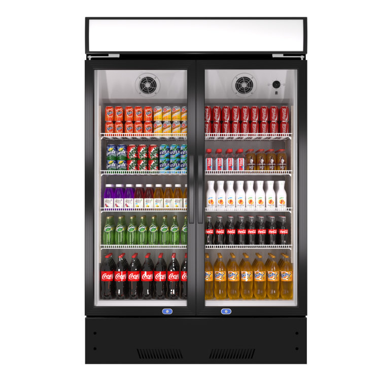 17 Cu. Ft Reach in Merchandiser Refrigerator Glass Door Cooler Display Beverage