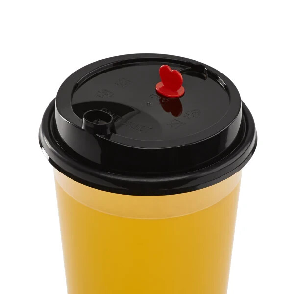 Karat Sipper Dome Lid for 24 oz Tall Premium PP Plastic Cup – Black, C-TPPLB
