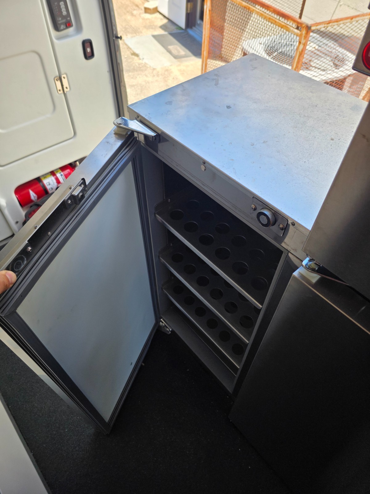 3-Compartment Refrigerator Unit – Commercial Grade Food Truck (Stainless Steel)