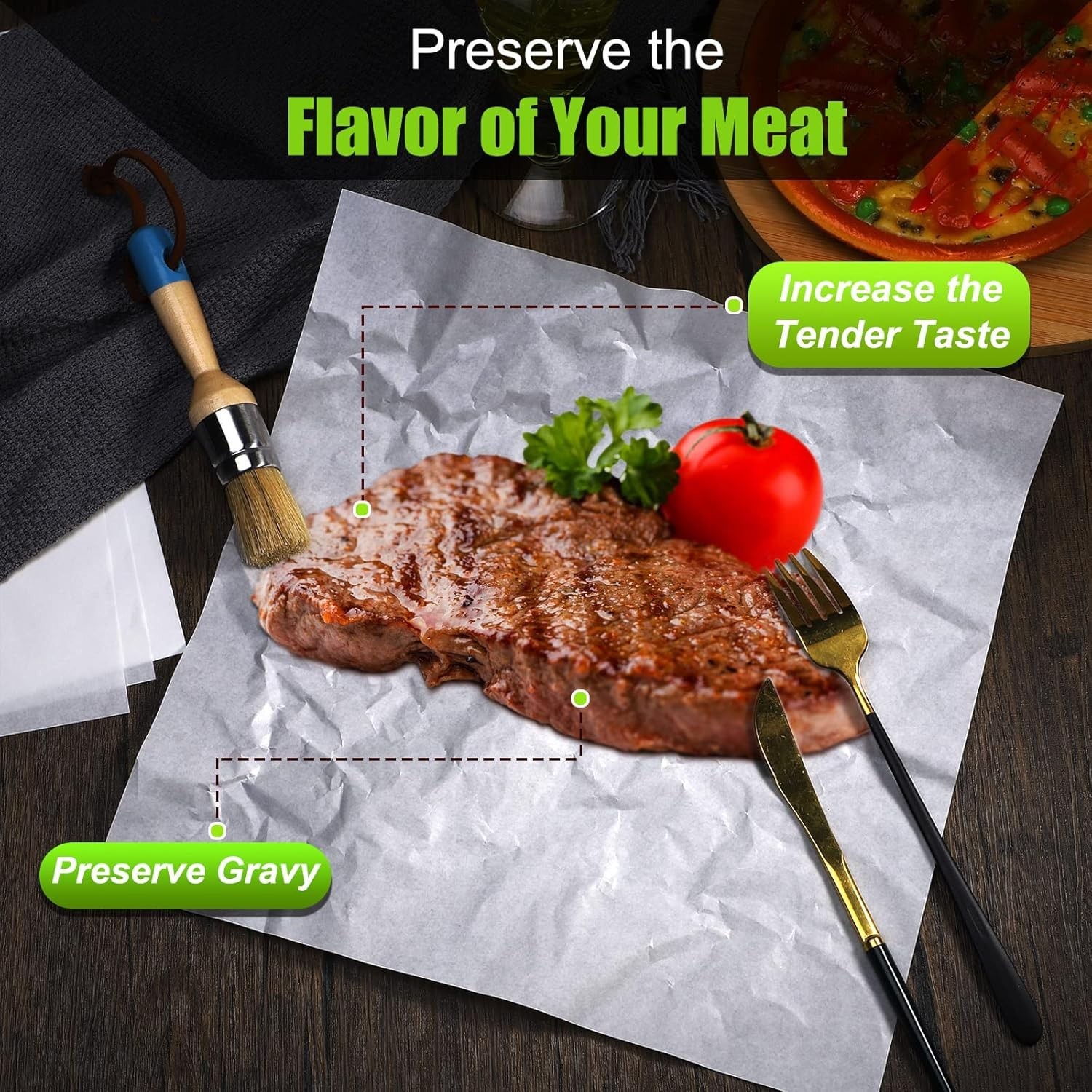 Tear-Resistant 12×12 White Butcher Paper – 50 Count for Crafts & Meat Wrapping