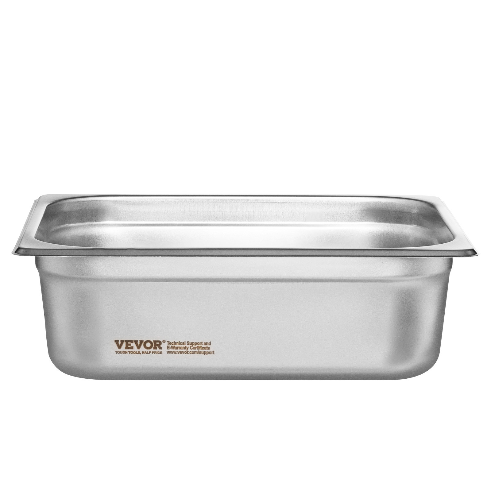 VEVOR 8 Pack 1/2 Size Hotel Pans Steam Table Pan Stainless Steel 4″ Deep Lid