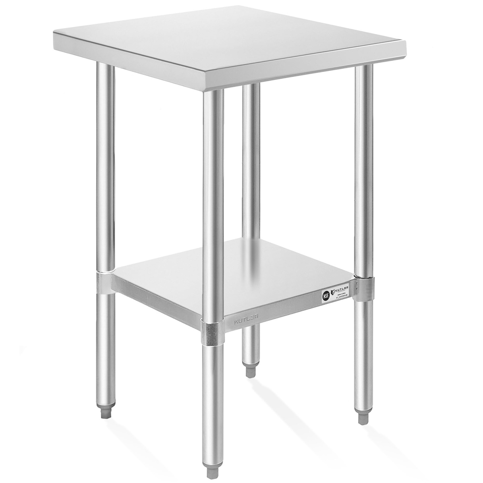 KUTLER Stainless Steel Table 24 x 18 Inches, NSF Heavy Duty Commercial Kitchen P