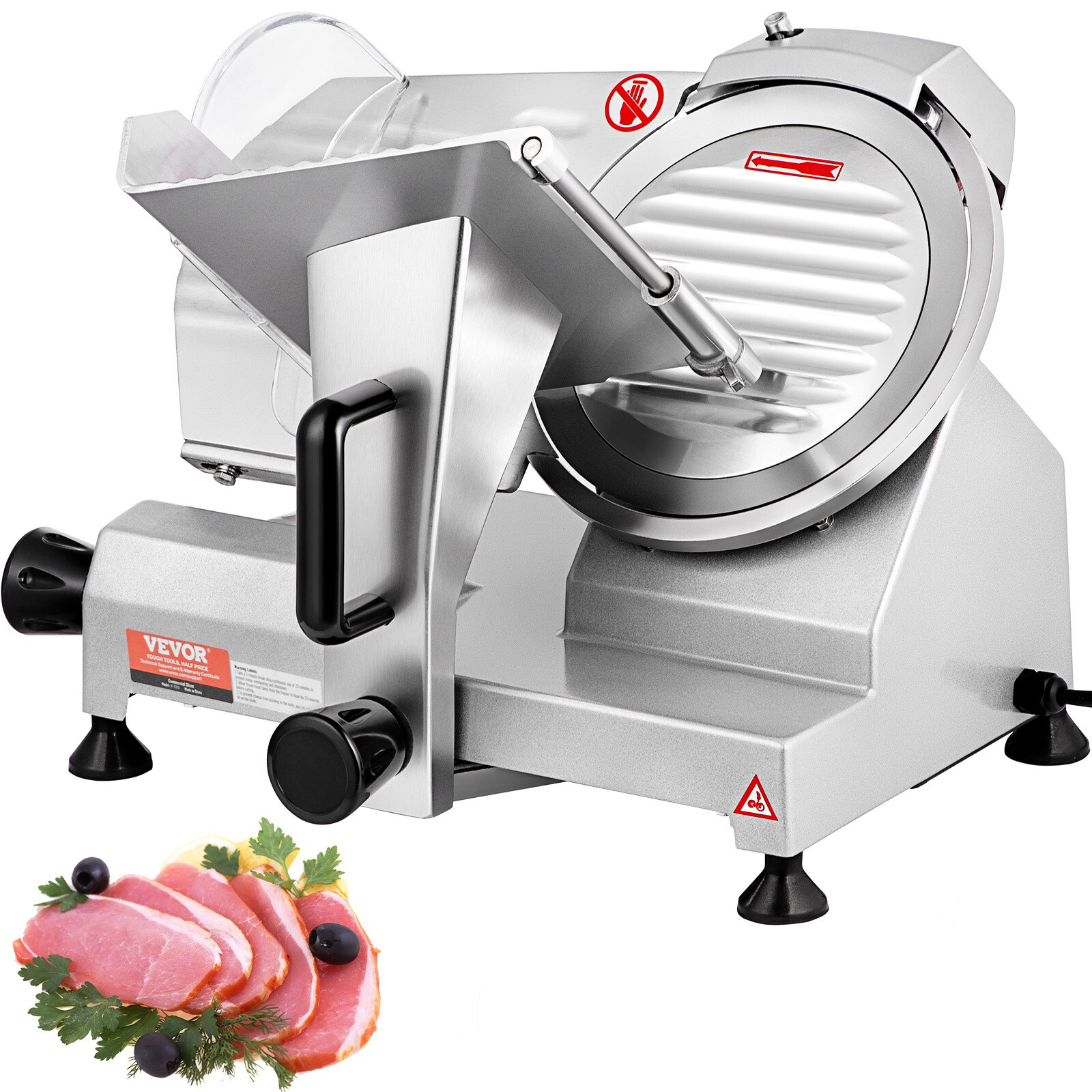 VEVOR Commercial 8″ Electric Meat Slicer Deli Food Cheese Slicer Cutter 200W