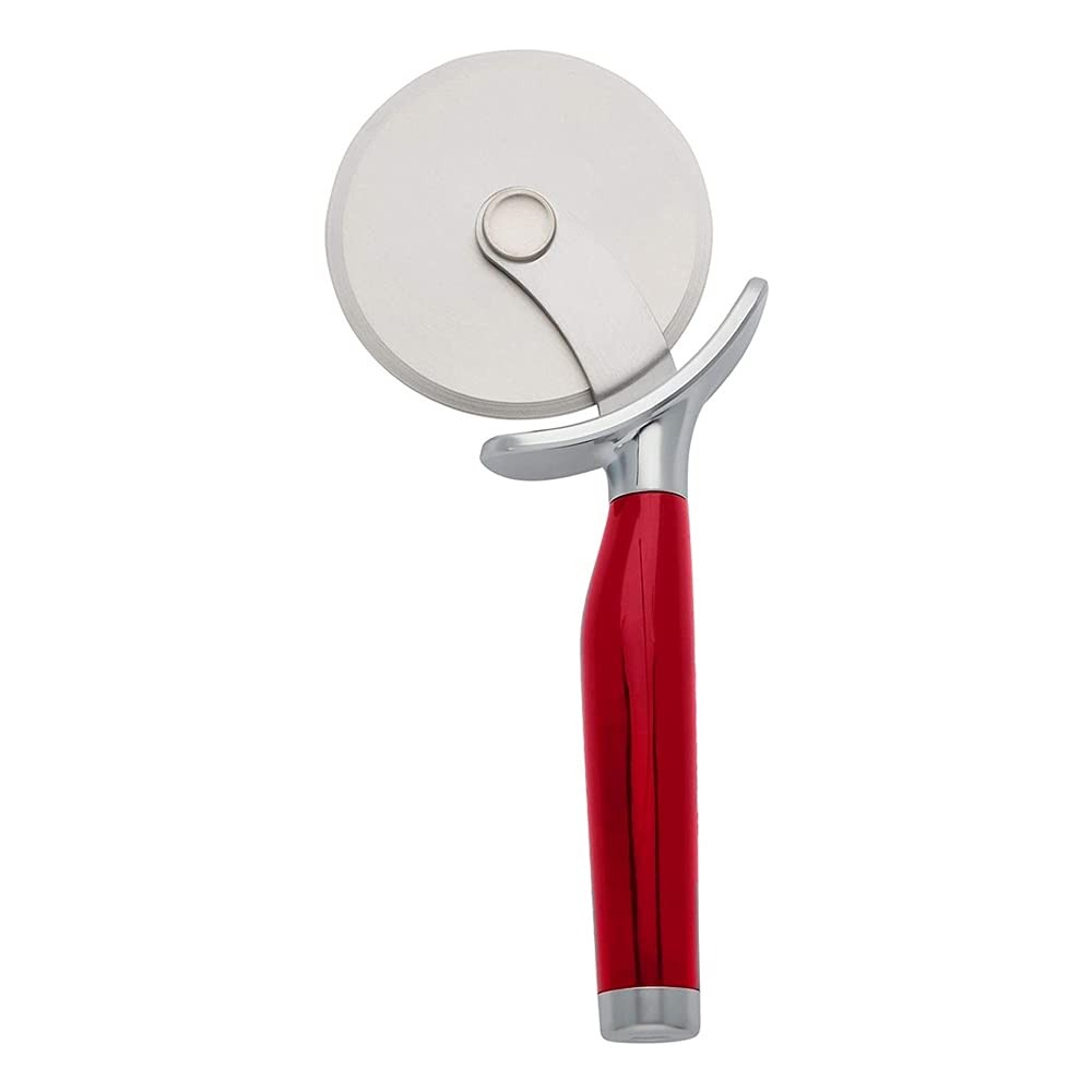 KitchenAid Classic Pizza Wheel with Sharp Blade For Cutting 9-Inch, Red