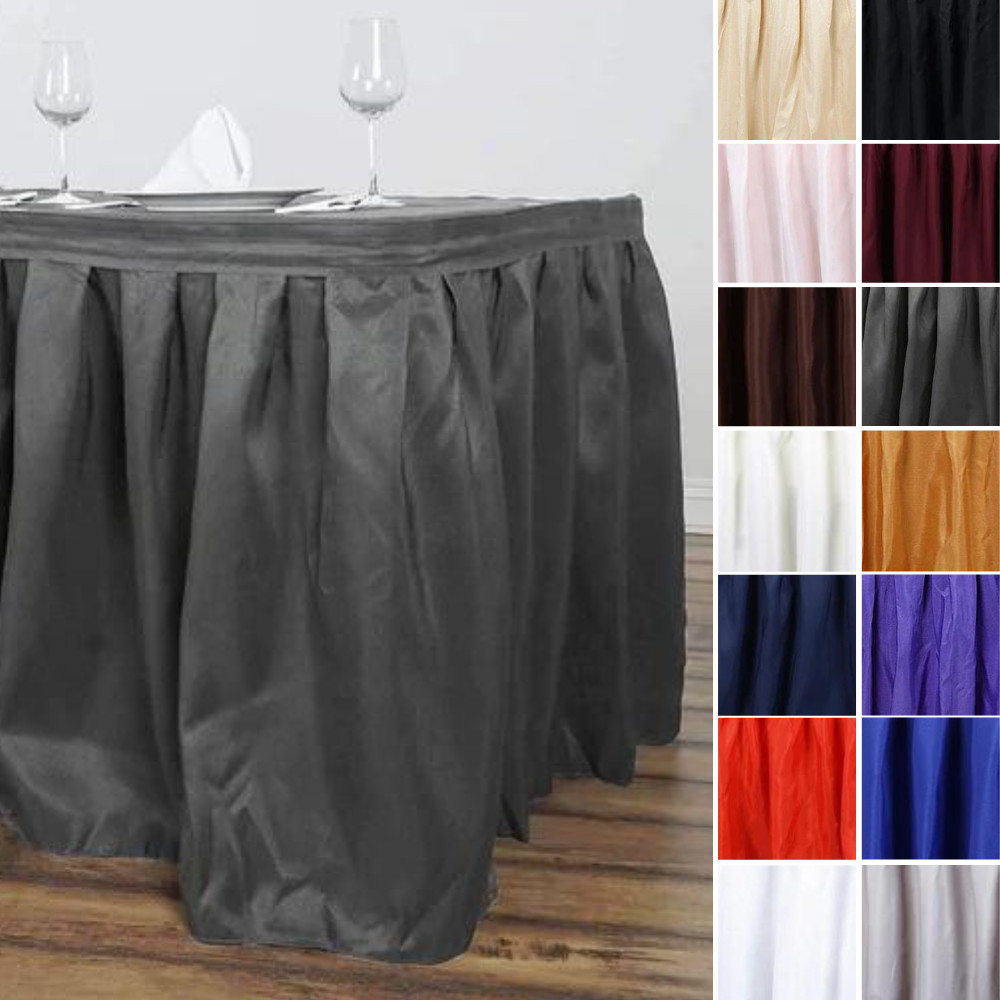 Polyester Banquet TABLE SKIRT Wedding Party Linens Dining Catering Decorations