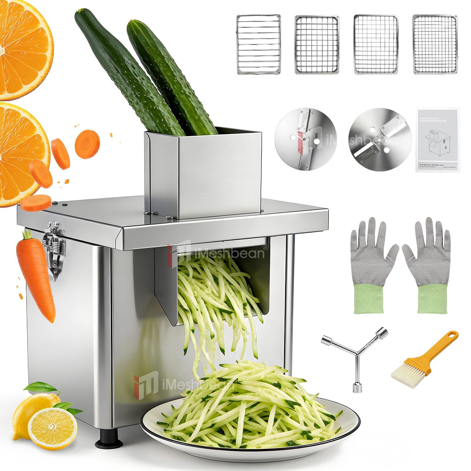 4 in 1 Commercial Vegetable Chopper Multifunctional Automatic Dicer Strip Cutter