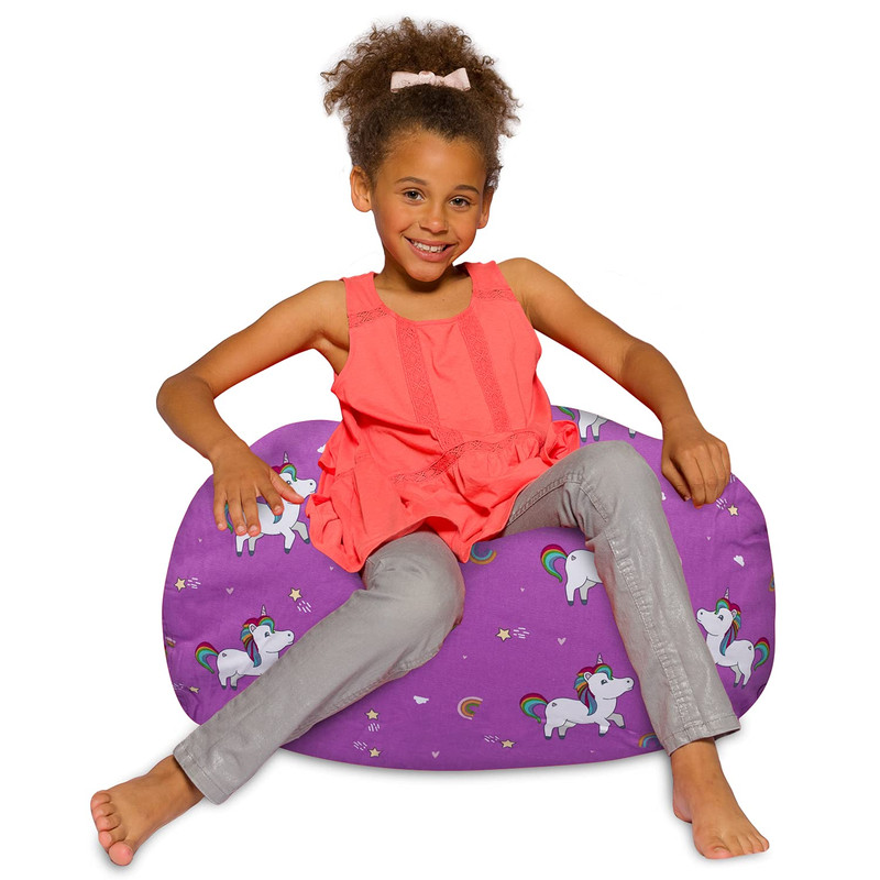 Posh Creations Bean Bag Chair For Kids Teens And Adults Includes Removable And