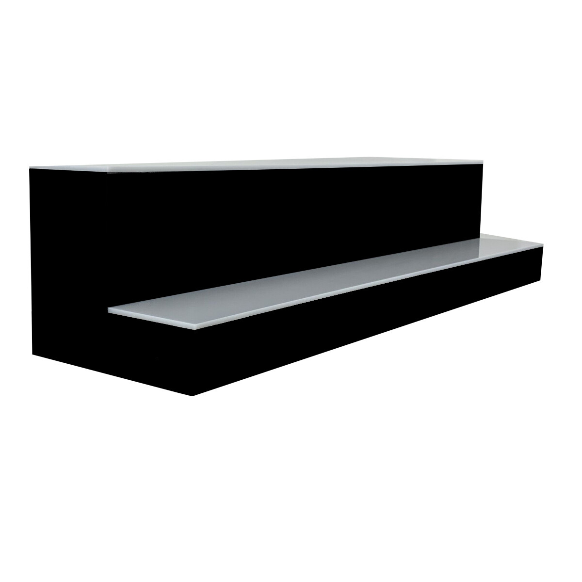 31″ Acrylic LED Lighted Bar 2 Stage Display Liquor Bottle Shelf 7 Preset Color