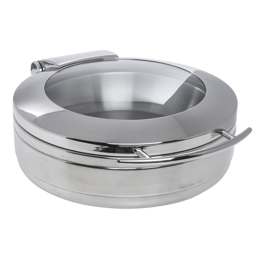 HUBERT® Induction Chafer 4 1/5 Qt Round Stainless Steel – 19 1/3″L x 15 2/5″W x